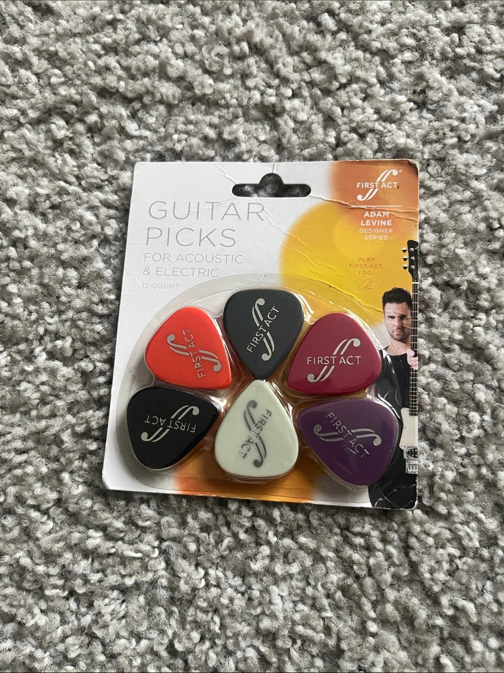 Adam Levine Collection Guitar Picks - Red, Black, White, Purple, Pink, Orange